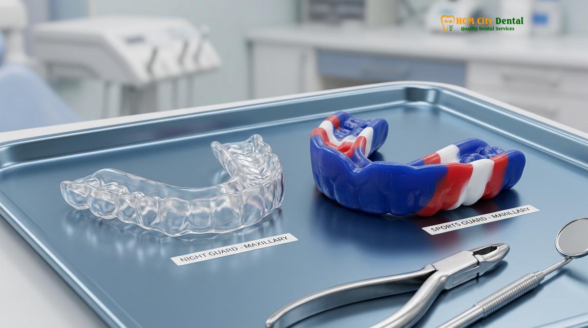 Clinical photography related to mouthguard vs night guard difference