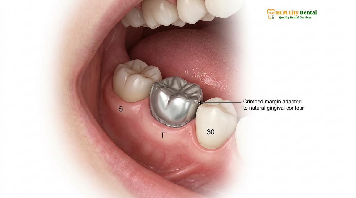 Clinical photography related to pediatric zirconia crowns vs stainless steel