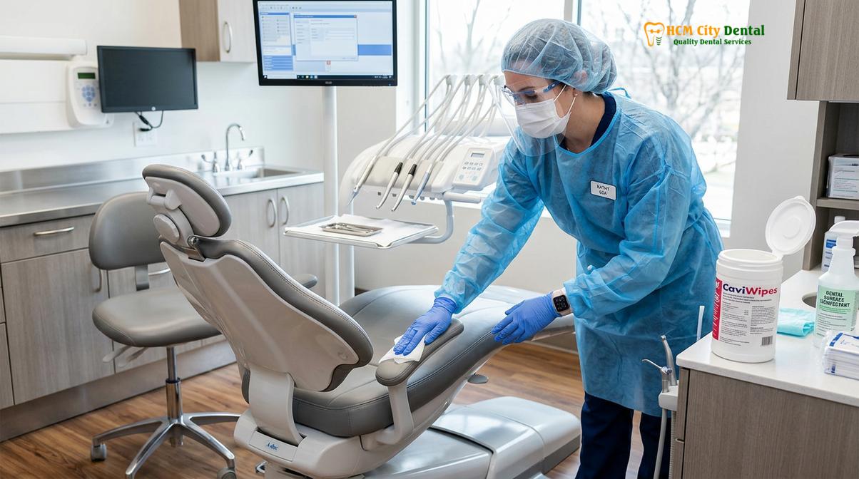 Visual illustration of dental sterilization standards Vietnam