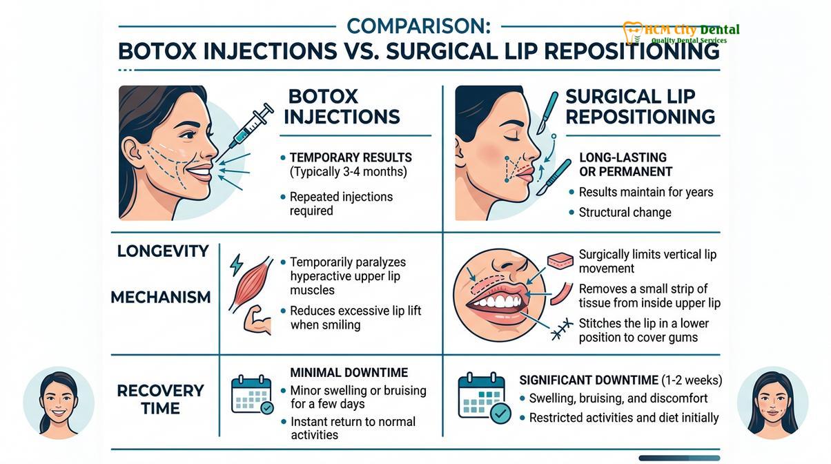 Summary diagram of Lip Repositioning Surgery Saigon