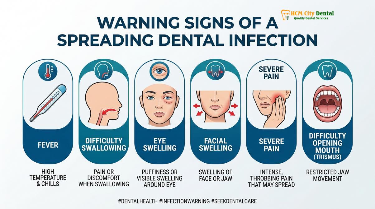 Visual illustration of swollen face tooth infection emergency