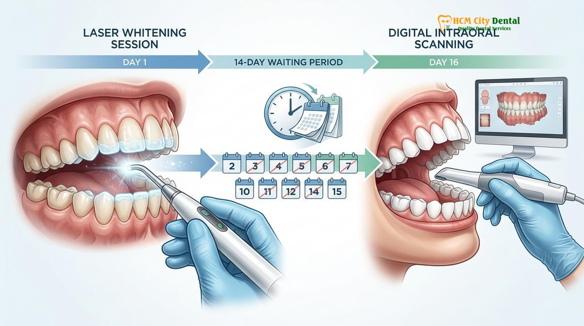 Clinical photography related to teeth whitening before veneers