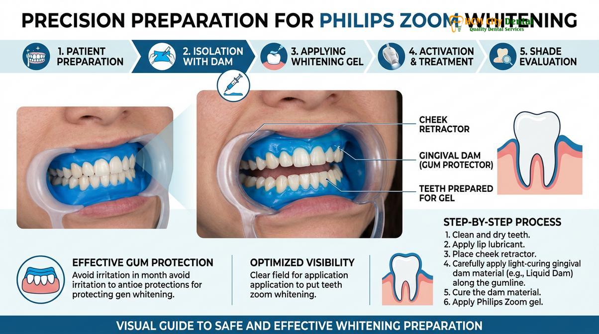 Summary diagram of teeth whitening strips vs professional