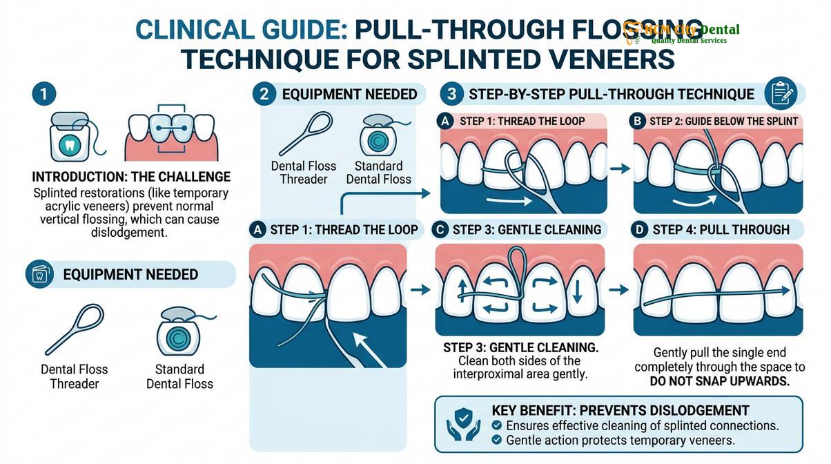 Summary diagram of temporary veneers care