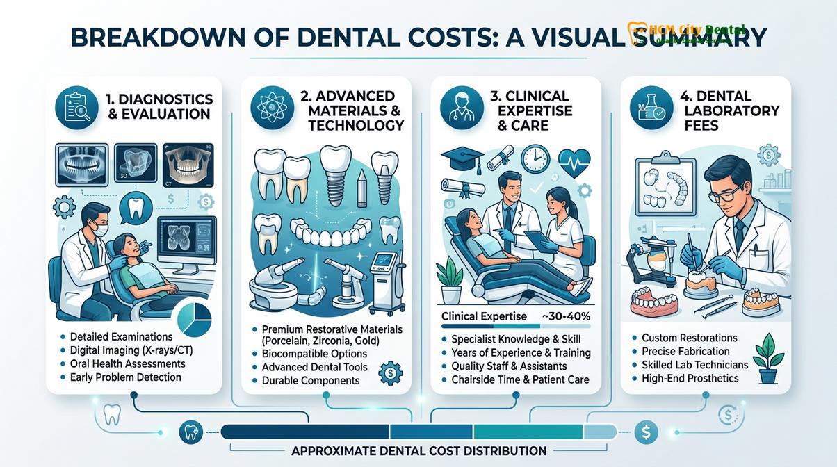Summary diagram of the nearest dentist to me