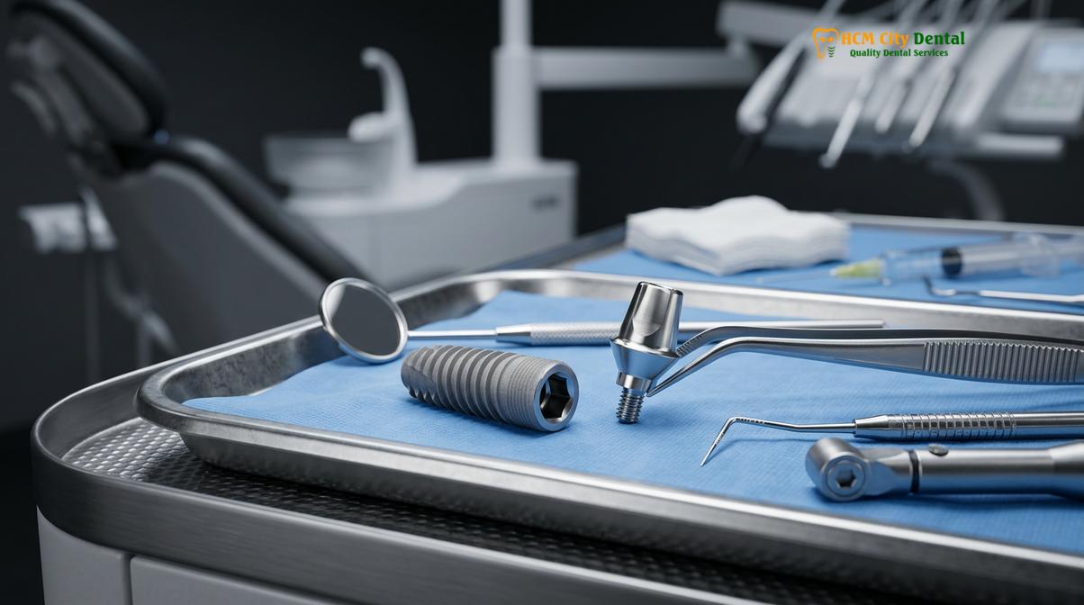 Clinical photography related to titanium vs zirconia implants