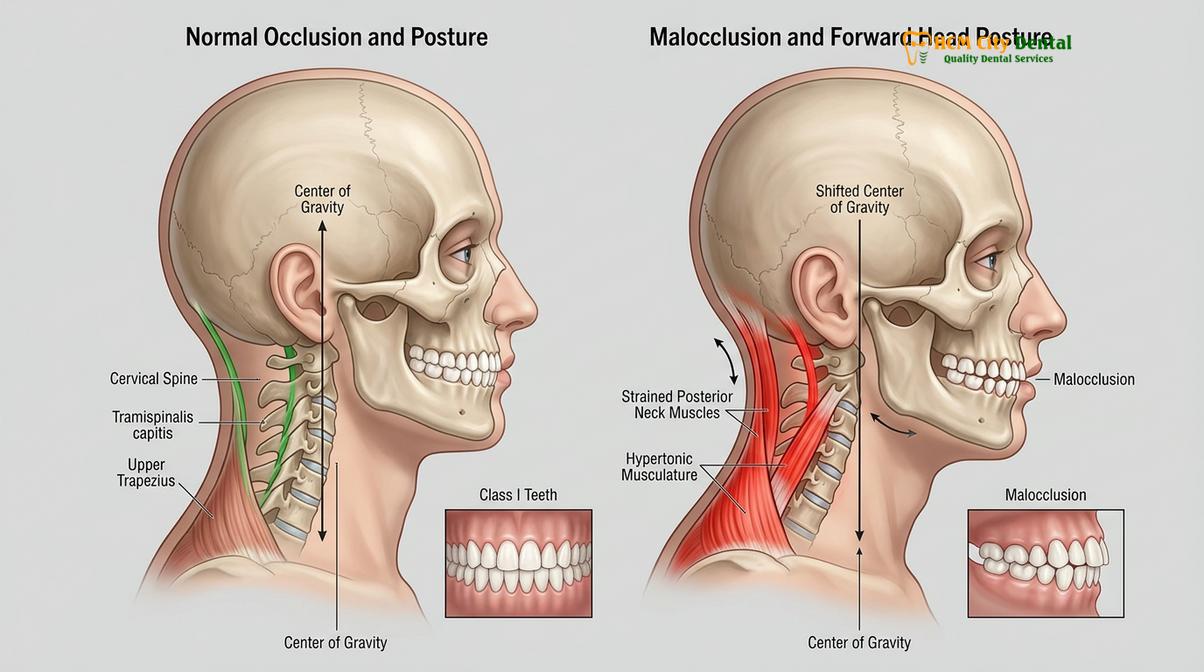Clinical photography related to TMJ posture connection