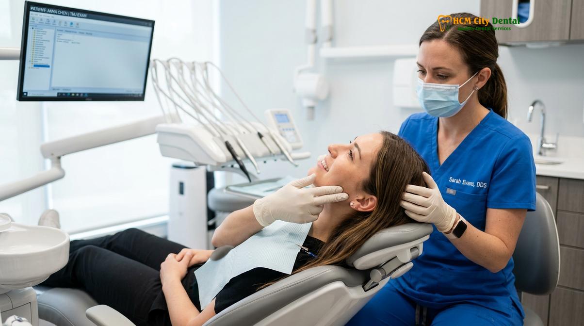 Clinical photography related to TMJ treatment Vietnam HCMC