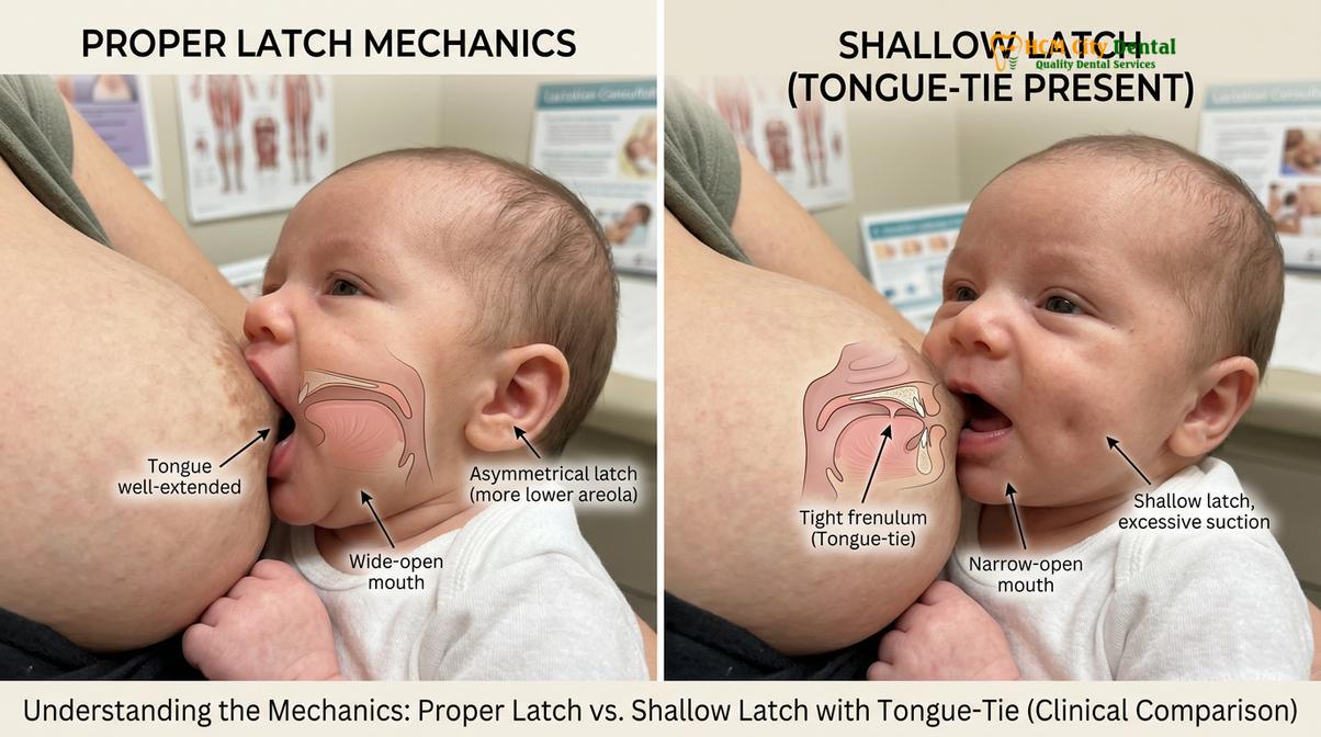Clinical photography related to tongue tie release kids