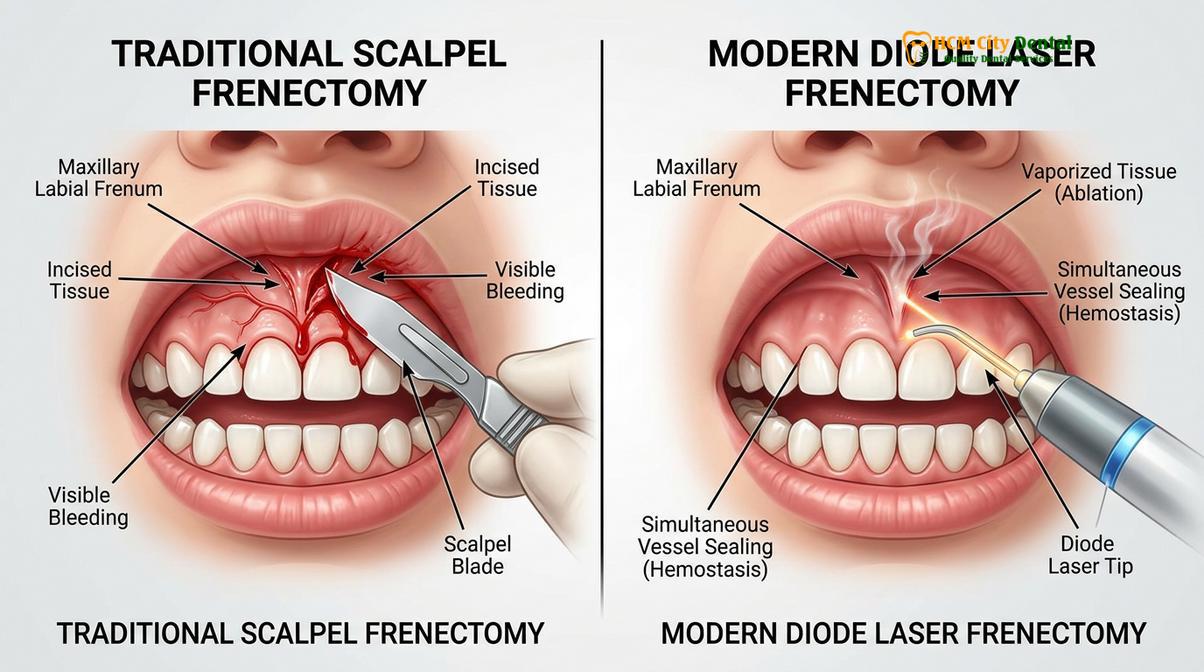 Visual description of tongue tie release kids