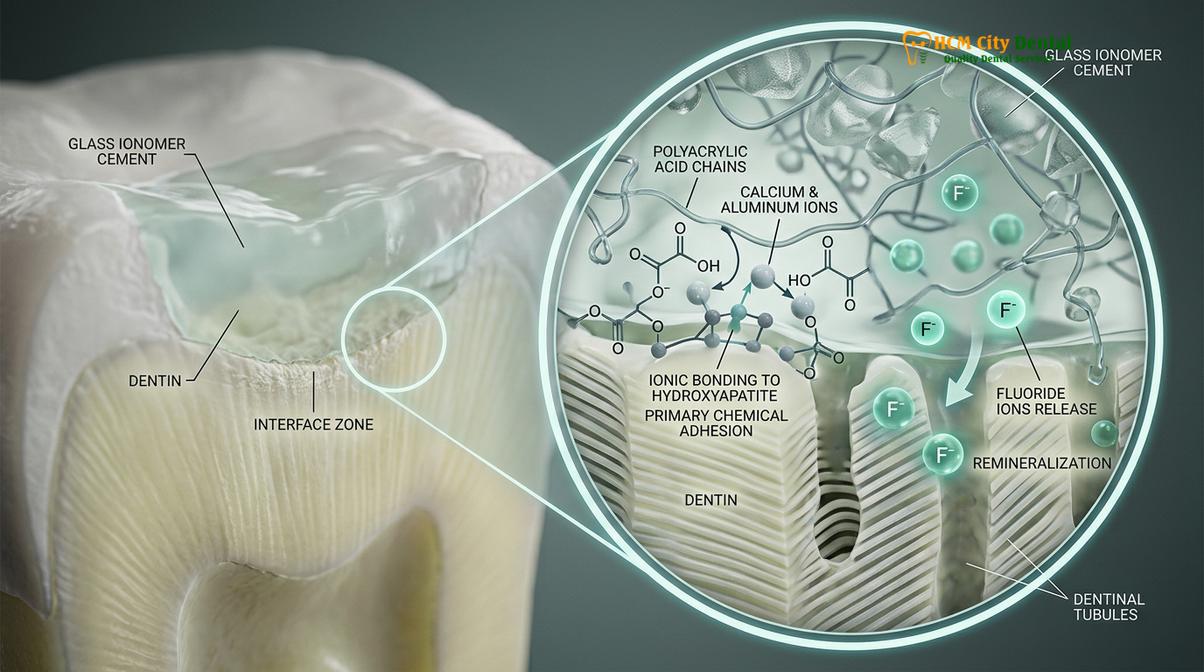 Clinical photography related to Tooth Colored Filling Materials GIC Composite Ceramic