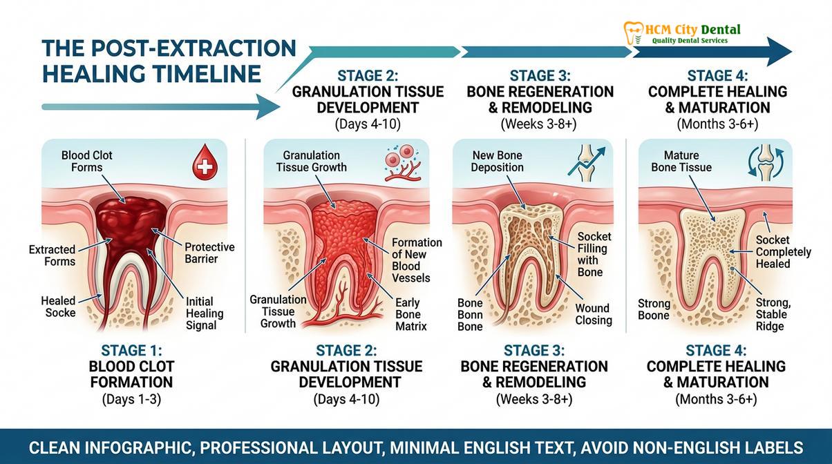 Summary diagram of tooth extraction saigon safe outpatient oral surgery