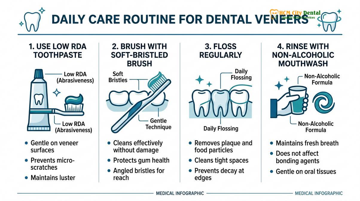 Summary diagram of best toothpaste for veneers