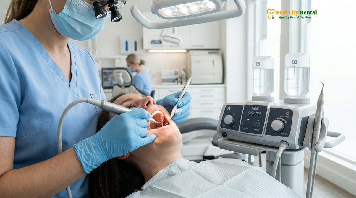 Clinical photography related to ultrasonic dental scaler how it works