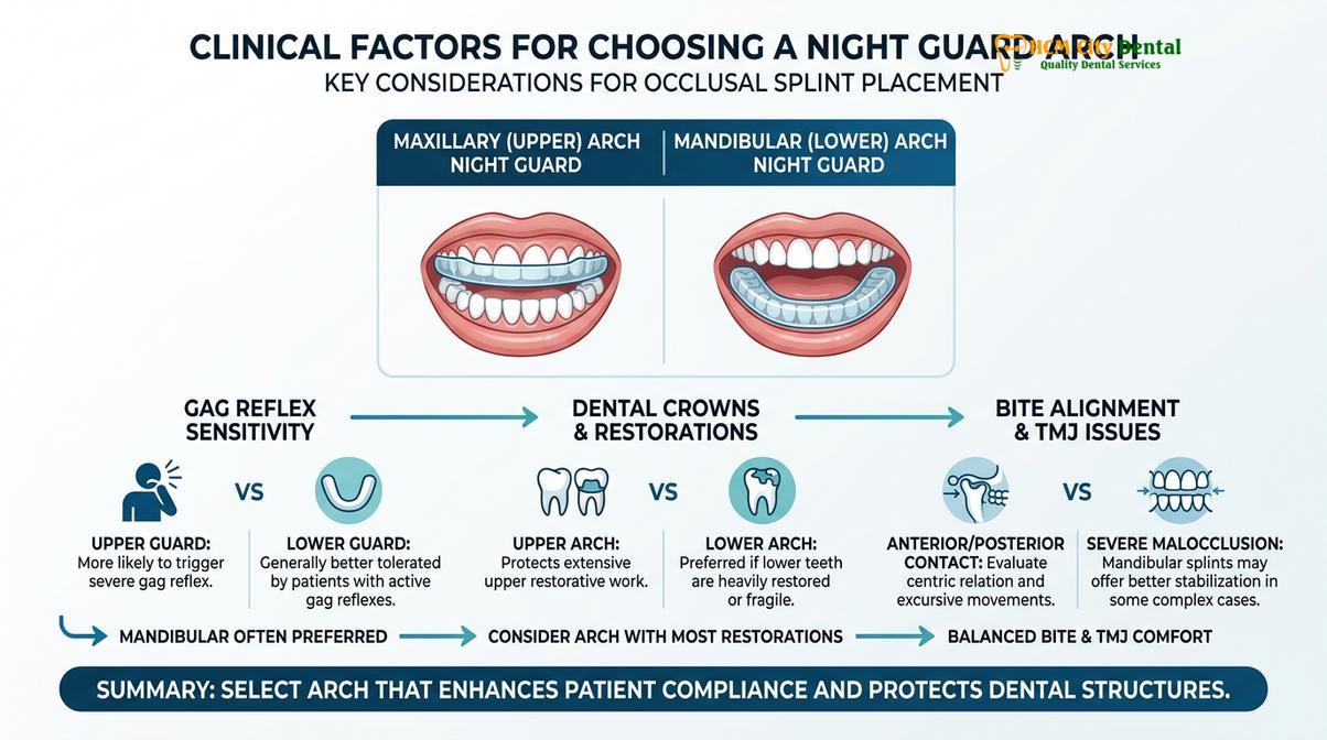 Summary diagram of upper or lower night guard