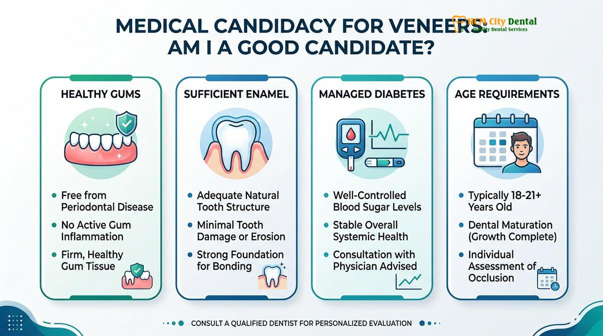 Summary diagram of who can get veneers
