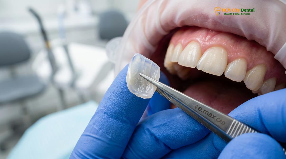 Clinical photography related to dental veneers installment vietnam