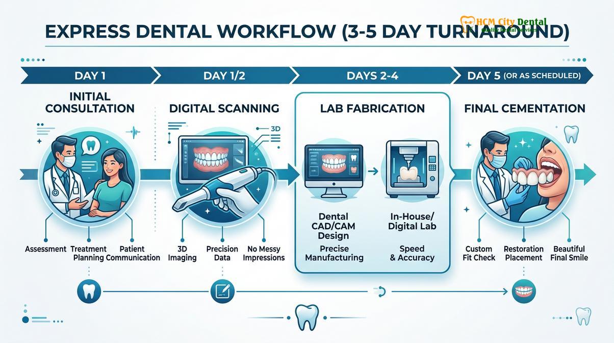 Summary diagram of dental veneers installment vietnam