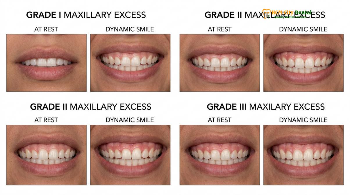 Visual description of Vertical Maxillary Excess