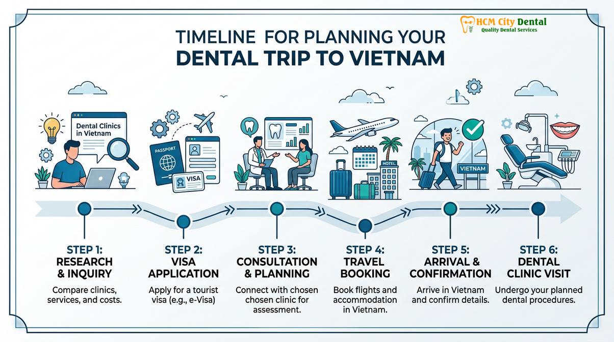 Summary diagram of vietnam medical visa dental tourism