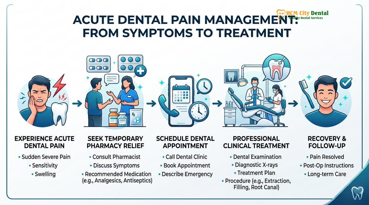 Summary diagram of vietnam pharmacy dental pain guide