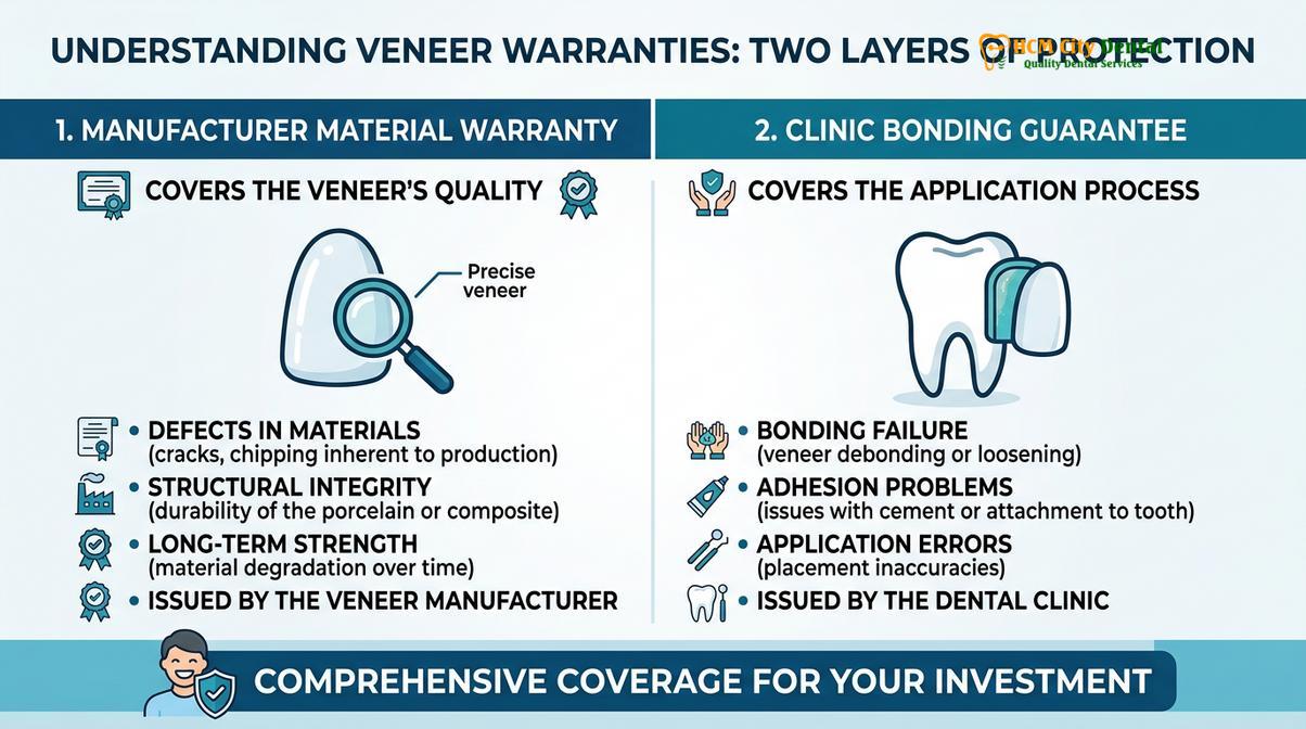Summary diagram of porcelain veneers warranty vietnam
