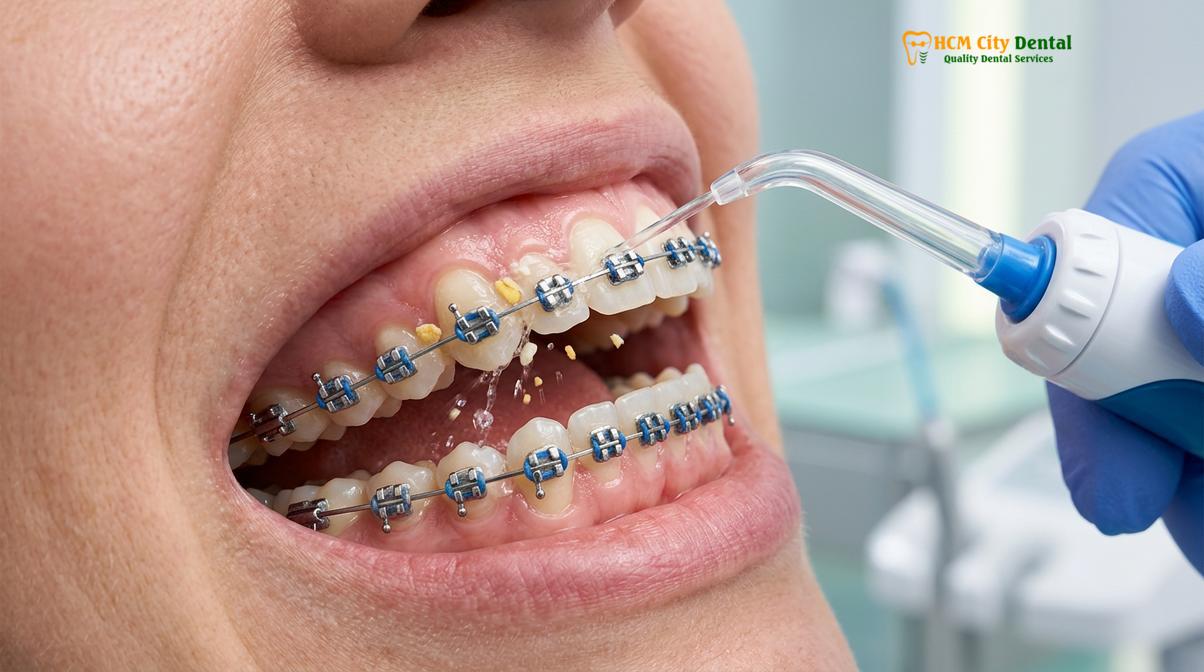 Visual description of waterpik gum disease