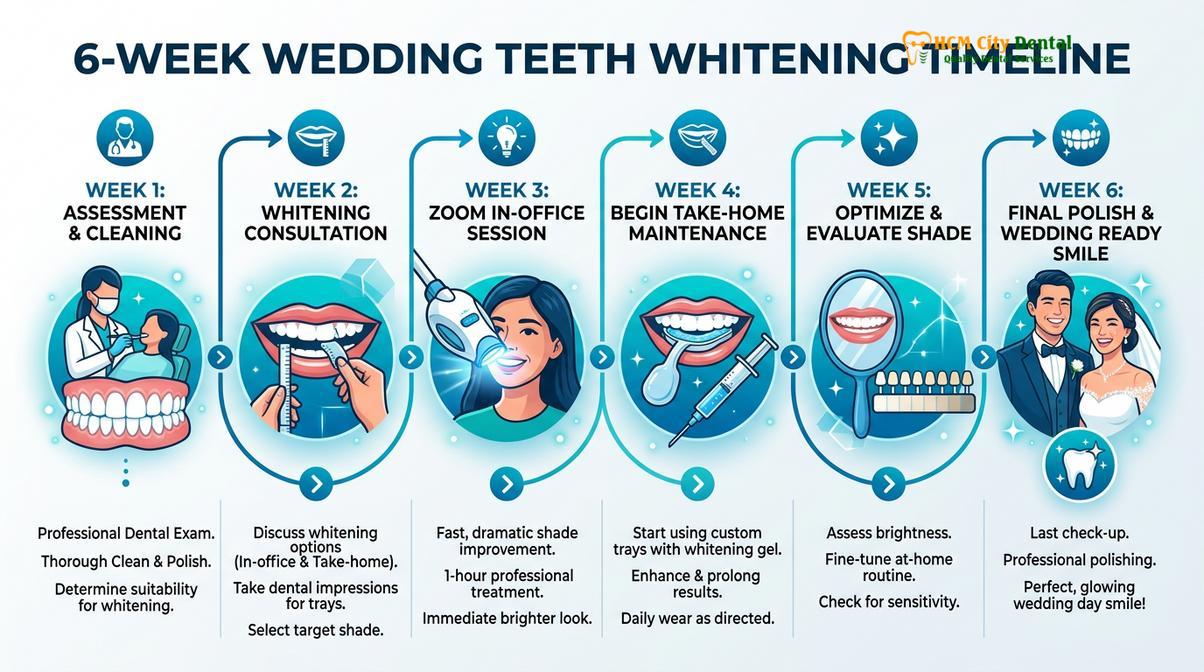 Summary diagram of wedding teeth whitening package