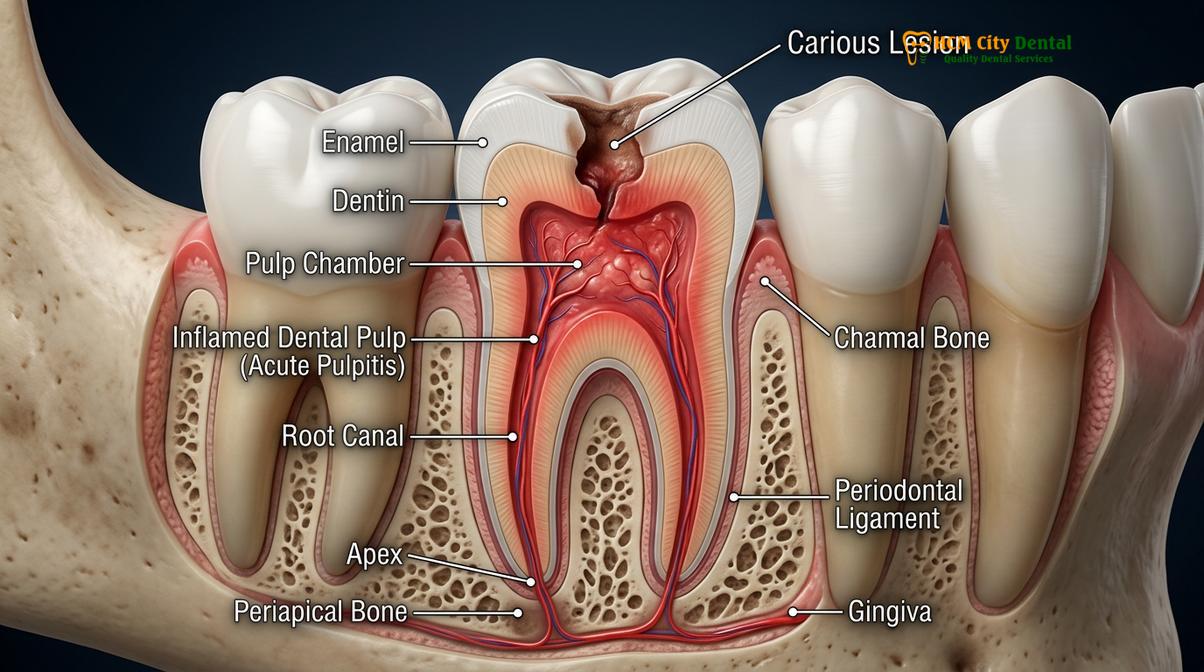 Clinical photography related to weekend emergency dentist ho chi minh city