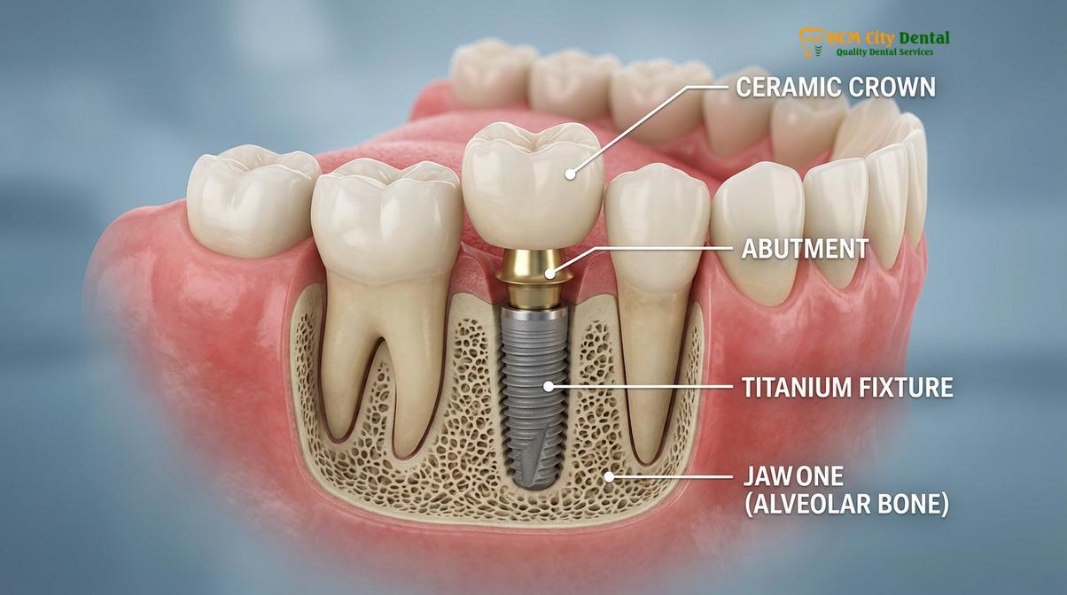 Clinical illustration of what are the pros and cons of dental implants