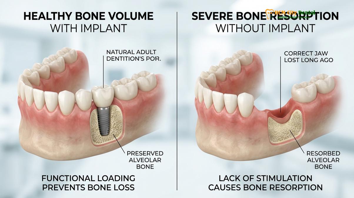 Visual description of what are the pros and cons of dental implants