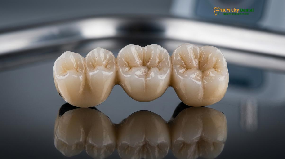 Visual illustration of full dental bridge