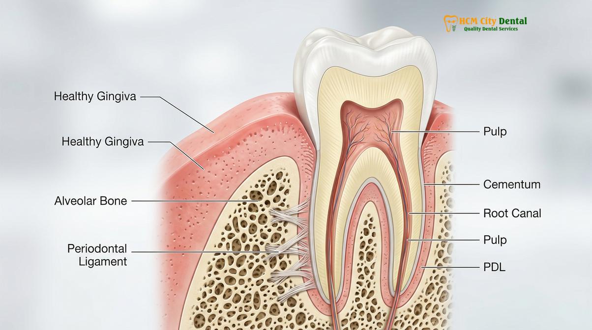 Visual illustration of periodontal dentist