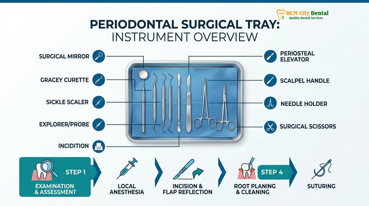 Visual illustration of periodontal dentist
