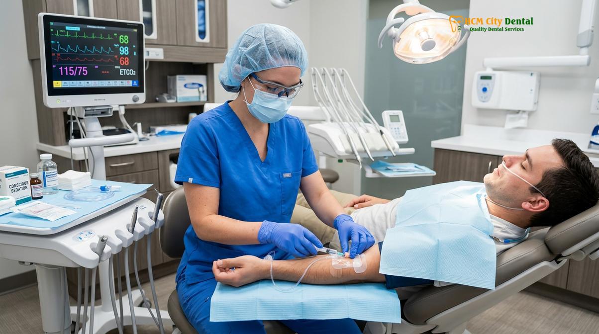 Visual illustration of what is sedation dentistry