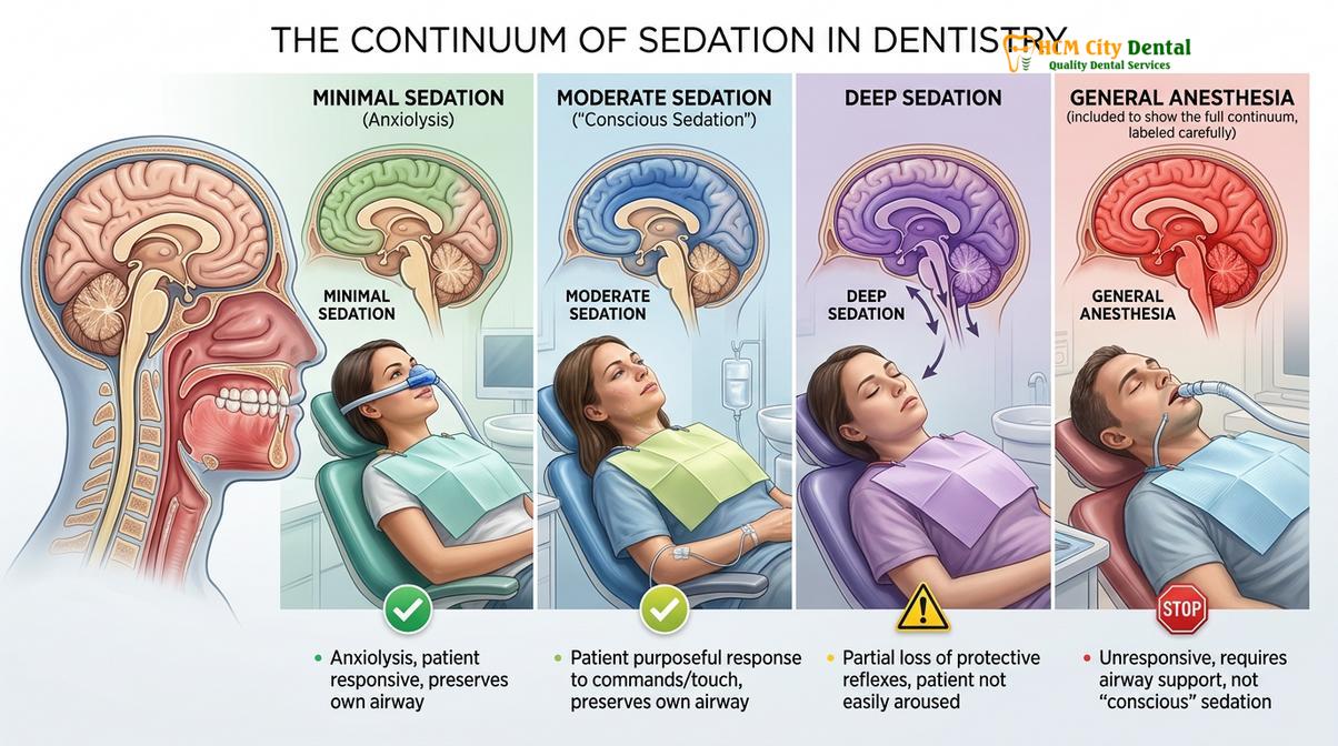 Visual illustration of what is sedation dentistry