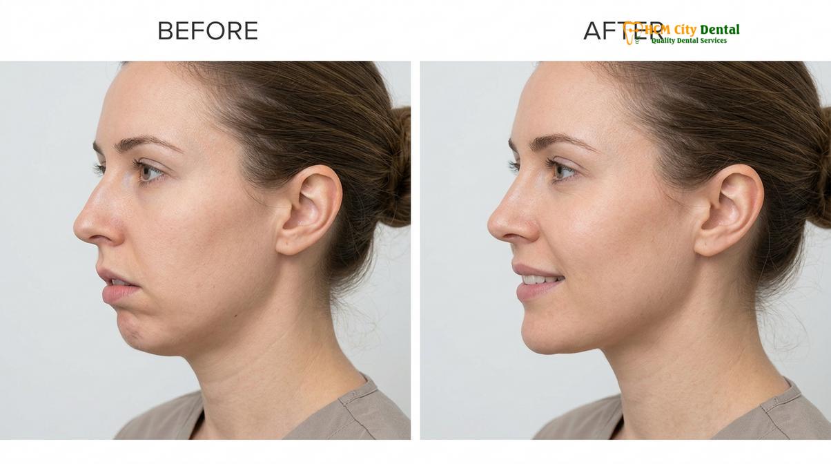 Clinical photography related to white stains after braces