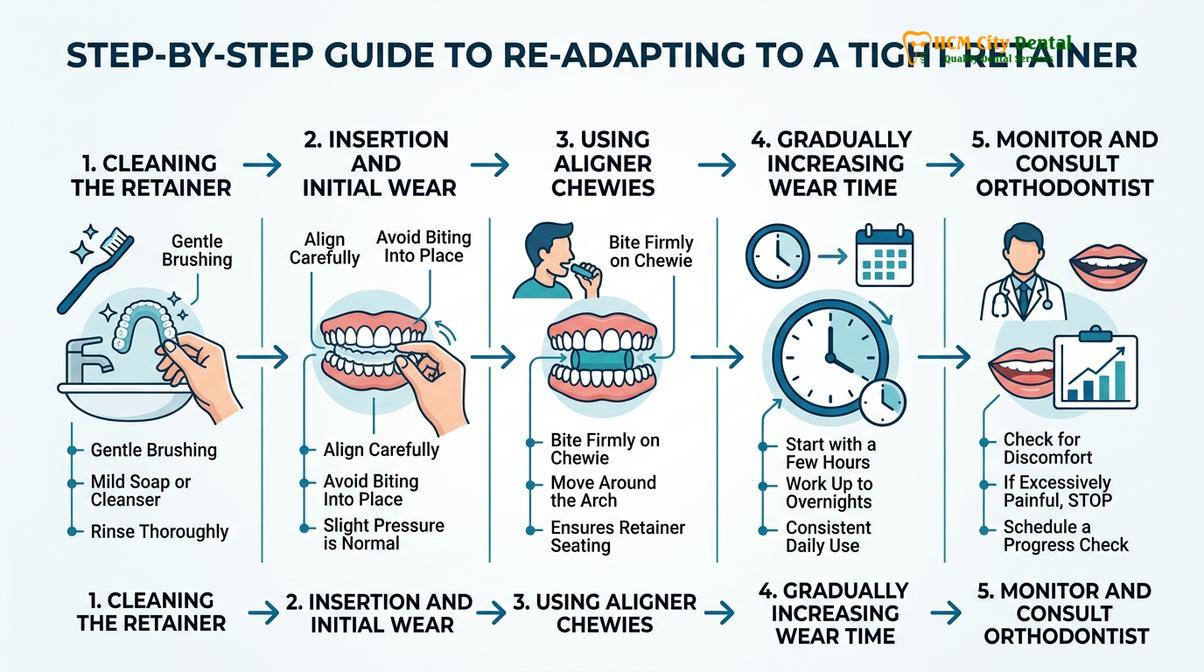 Summary diagram of why is my retainer tight in the morning