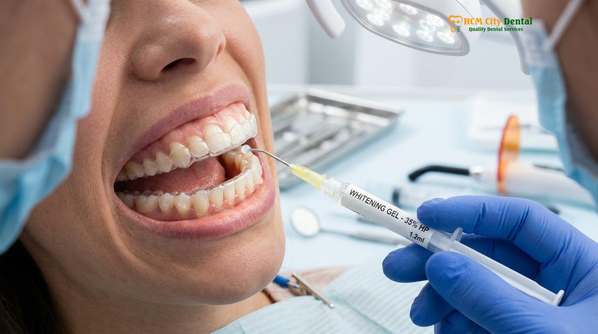 Visual illustration of white dental beauty teeth whitening