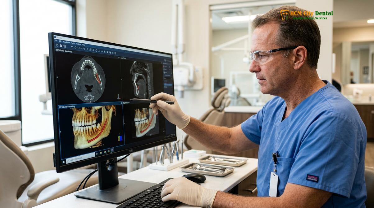 Visual description of wisdom teeth extraction nerve risk