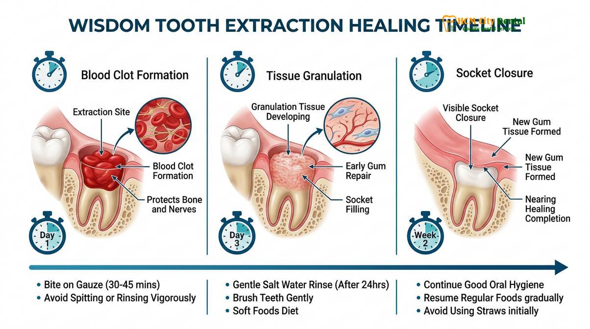 Summary diagram of bad taste after wisdom teeth removal