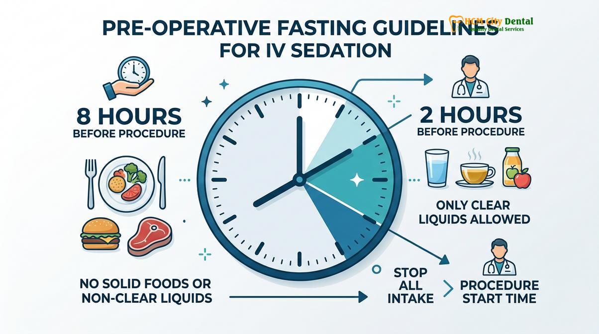 Summary diagram of wisdom teeth removal iv sedation