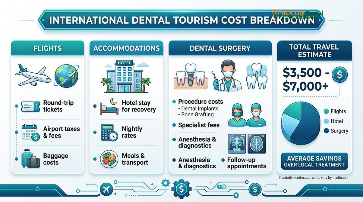 Summary diagram of wisdom tooth cost vietnam usa