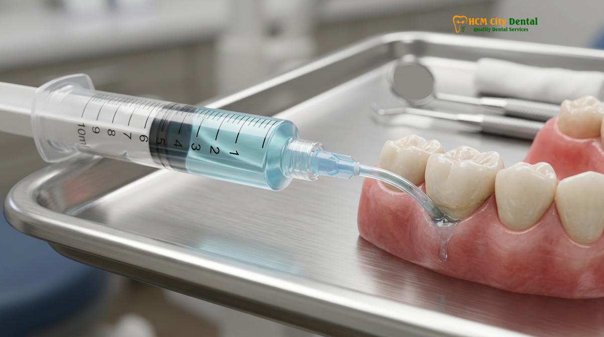 Visual description of pericoronitis wisdom tooth gum
