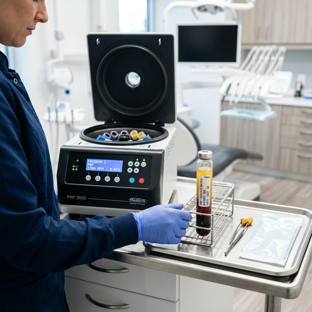Platelet-Rich Fibrin PRF centrifuge and vial