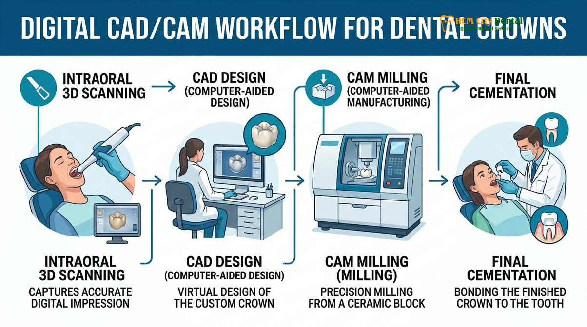Summary diagram of zirconia crown cost vietnam