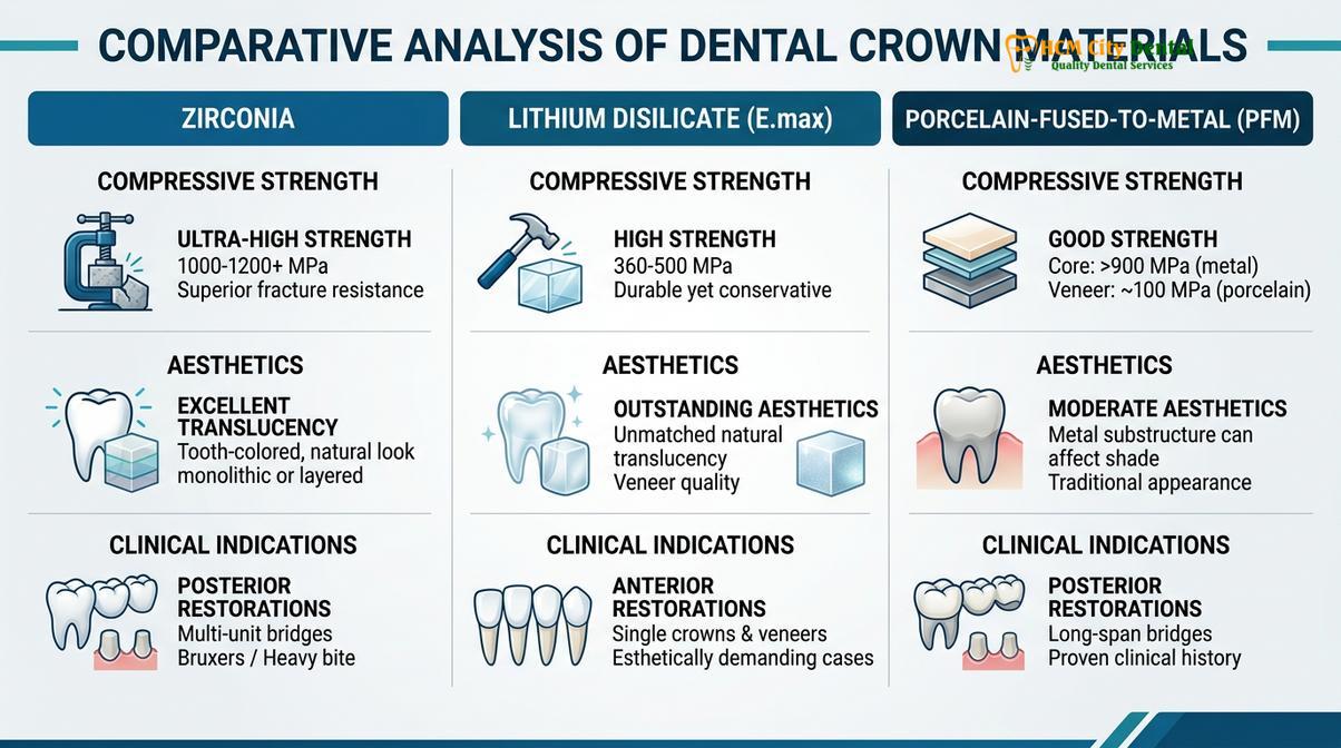Visual illustration of thailand dental crowns