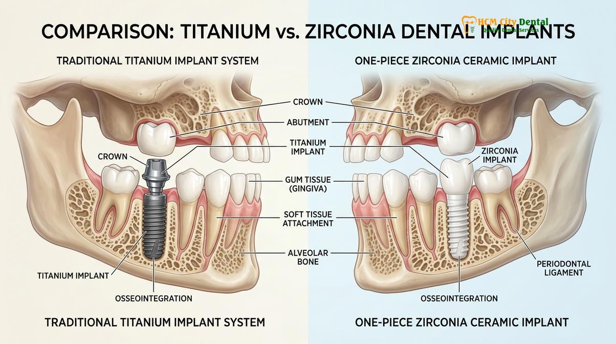 Clinical photography related to zirconia implant cost Vietnam
