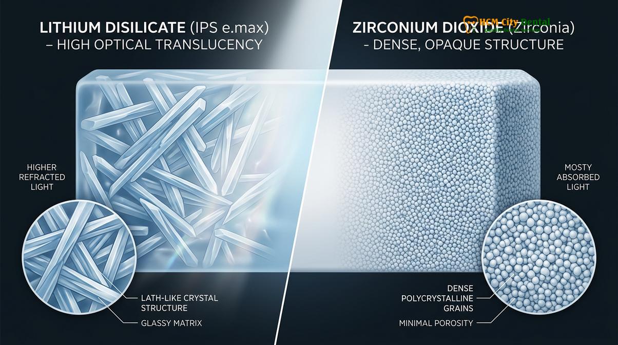 Clinical photography related to zirconia vs emax overlay