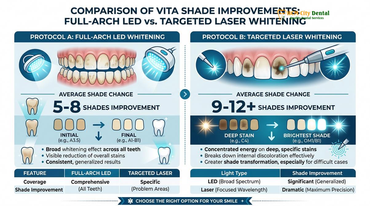 Summary diagram of zoom vs laser whitening saigon